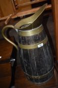 A vintage coopered jug of large proportions