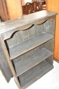 A painted pine bookshelf, approx height 107, width 76cm