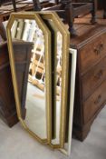 Three vintage wall mirrors