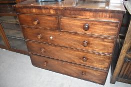 A Victorian mahogany chest of two over three drawers, width approx. 108cm