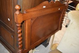 A vintage pine single headboard