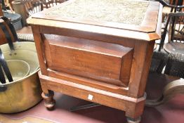 A Victorian box commode