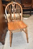 A traditional spindleback kitchen chair