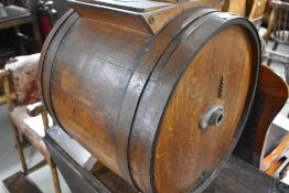 A vintage Lister butter churn barrel