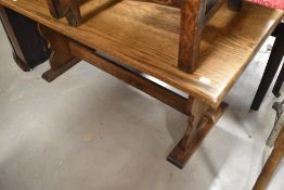A chunky oak coffee table, approx. 107 x 51cm