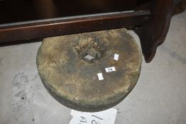 A vintage grindstone, diameter approx. 40cm