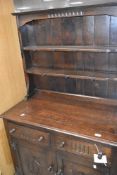A priory style oak dresser, of nice proportions, width approx. 95cm