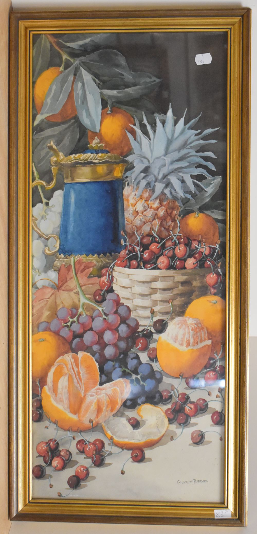 Giovanni Barbaro (Italian 1864-1915) watercolour, a pair of eye-catching still life studies of - Image 6 of 8