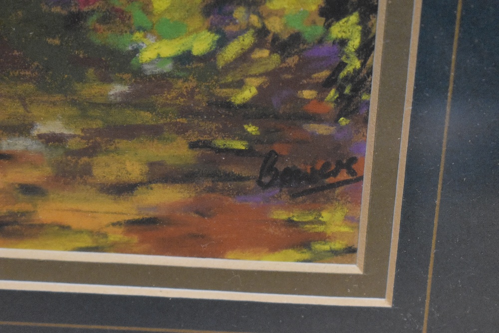 A Whittle, 20th century English school pastel on paper, landscape scene, within maroon mount and - Image 3 of 10