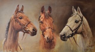 After Susan Crawford (Scottish b.1941) limited edition colour print 'We Three Kings' depicting Red