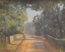 Thomas J Yarwood (British 1871-1946) early 20th century English school oil on canvas, droving