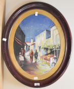 S.Broadbent (British 19th/20th century) a pair of oval Middle Eastern scene watercolours each with