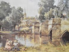 After Eric Richard Sturgeon (British 1920-1999) limited edition colour print 'By-The-Wye' idyllic