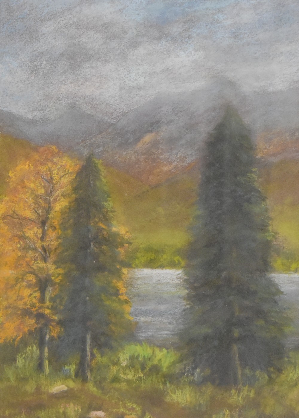 A Whittle, 20th century English school pastel on paper, landscape scene, within maroon mount and - Image 8 of 10