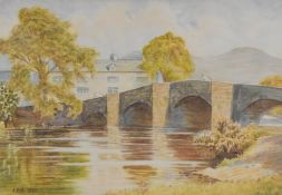 Local Interest* Artist unknown, watercolour 'Newby Bridge', within wash line mount and thin black