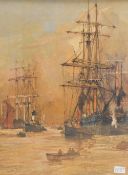 After Charles Edward Dixon (British 1972-1934) a pair of colour prints, river Thames scenes 'In