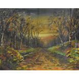 A Whittle, 20th century English school pastel on paper, landscape scene, within maroon mount and
