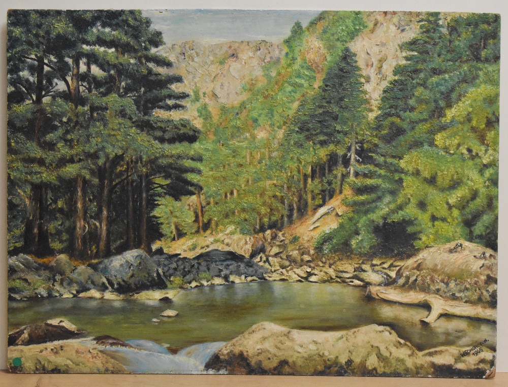A Whittle, 20th century English school pastel on paper, landscape scene, within maroon mount and - Image 6 of 10