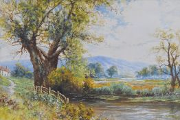 Eric Seymour (British 20th century) a pair of English school river scene watercolours, entitled '