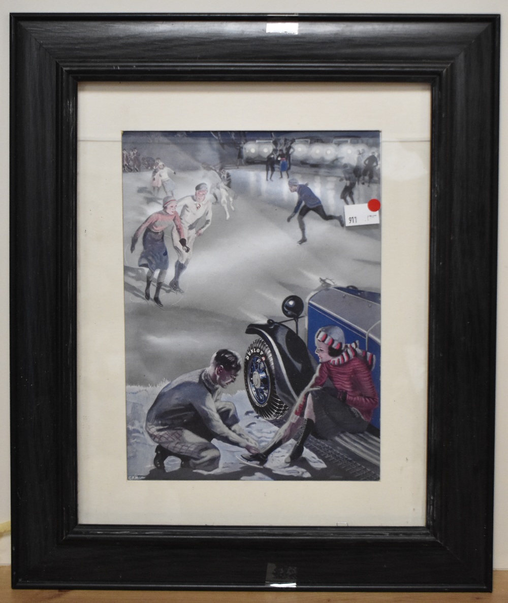 Isle of Man TT mirror picture, within dark wood frame, 19.5cm x 29.5cm, 23.5cm x 33.5cm overall. - Image 5 of 12