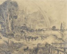 Noel Harry Leaver (British, 1889-1951) colour print 'A City Gate in Morocco' within gilt slip and