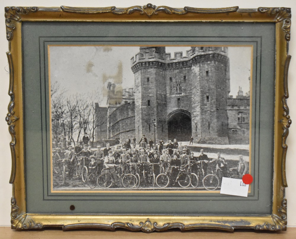 Isle of Man TT mirror picture, within dark wood frame, 19.5cm x 29.5cm, 23.5cm x 33.5cm overall. - Image 11 of 12