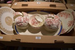 The Spode Canterbury Cathedral Plate 1170-1970 in presentation box, a large Allertons Ltd meat plate