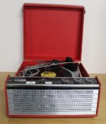 A vintage record player - ITT KB - in red case - a nice retro look to this player