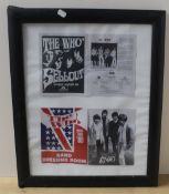 A lot of two Who fan framed cuttings pictures - crude but with a certain charm