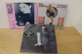 A three record lot with the Sex Pistols , John Cooper Clarke ( no book ) and a Siouxie 12'