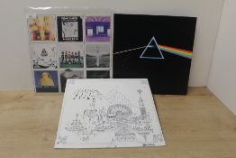 A Pink Floyd three album lot - no poster in the DSOTM but all in nice condition