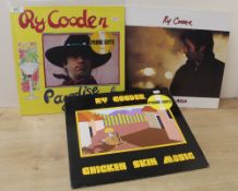 A lot of three vinyl albums by Ry Cooder - VG / VG+ or better