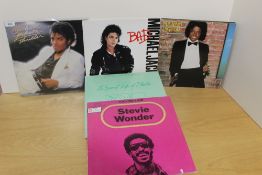 A five album VG+/VG+ lot with Stevie Wonder / Michael Jackson - classic soul / disco sounds in great