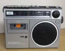 A vintage Sony radio / cassette player - 2 way speaker system - needs a power lead