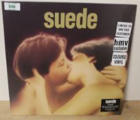A sealed gold vinyl 2017 repress of Suede's self titled album - unplayed / new / rare on the Demon