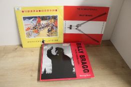 A lot of three albums by Billy Bragg - as per the photos - light sleeve but overall VG+ copies
