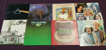A nice collection of vinyl albums -all VG+ or better with Pink Floyd ( no inserts ) Moody Blues ,