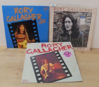 A lot of three albums by the greatly missed Irish rock guitar legend Rory Gallagher as per photos