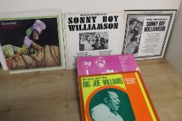 A Blues interest lot with album by Bessie Smith , Sonny Boy Williamson and more - some double sets