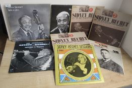 A sixteen album lot of Slam Stewart / Sidney Bechet and related albums - jazz interest with
