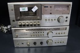 A ' SABA ' amp / tuner and metal cassette deck - does have some foxing on the chrome - a really nice