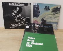 A lot of three albums by Miles Davis with the now sought after UK CBS Bitches Brew double here -