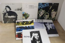 A six record lot with Sting / the Police / Joni Mitchell - as per photos - generally VG+ - some