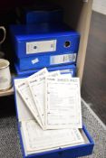 A group of 7 blue binders holding various ordnance survey maps of Great Britain, (7)