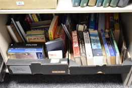 Two boxes containing various books, to include Sherlock Holmes, Collins Whisky of Scotland, The