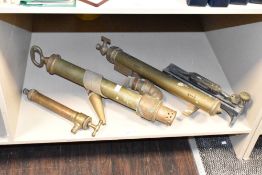 An early 20th century J.Casartelli & Son Vacuum Gauge, No 2210, h54cm, sold together with two