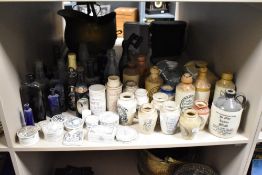 A eary 20th century R.Robinson of Ulverson stoneware ginger beer bottle, h18cm, sold together with