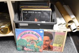 A box of LP records, to include classical, Elvis and more, approx 70