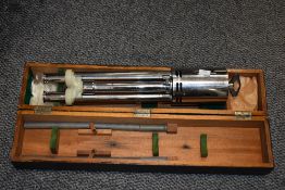 A vintage Casella (London) clockwork aspirated psychrometer for measuring humidity