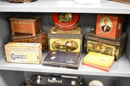 An Art Nouvuau/Arts and Crafts design Henderson's Biscuits, Edinburgh biscuit tin, sold together